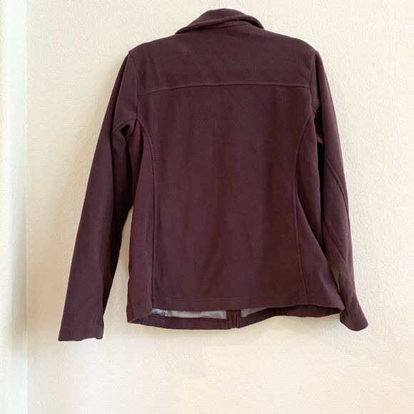 Women’s Columbia Burgundy Zip Up Fleece Lined Fitted Jacket Sz L EUC Performance - Picture 6 of 10